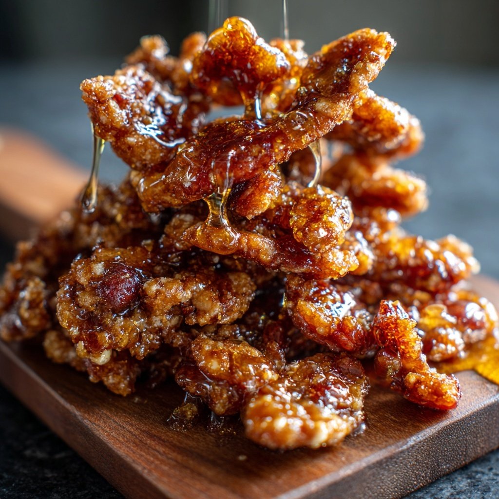 Gebrannte Mandeln mit Ahornsirup-Glasur