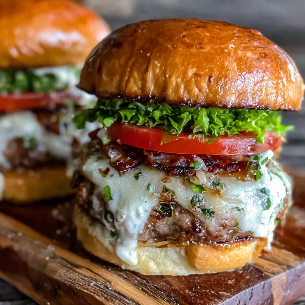 Grill-Hamburger mit Kräuter-Mayo