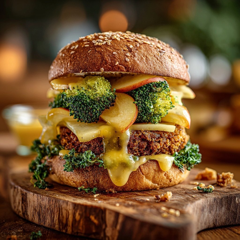 Brokkoli-Apfel-Burger für Vegetarier