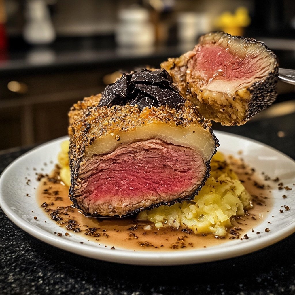 Rinderfilet mit Schwarzem Trüffel und Kartoffelpüree