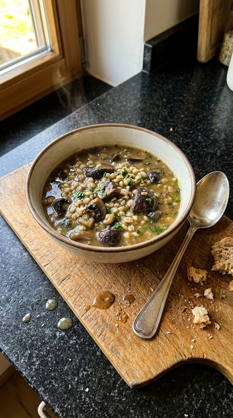 Pilz Gersten Suppe