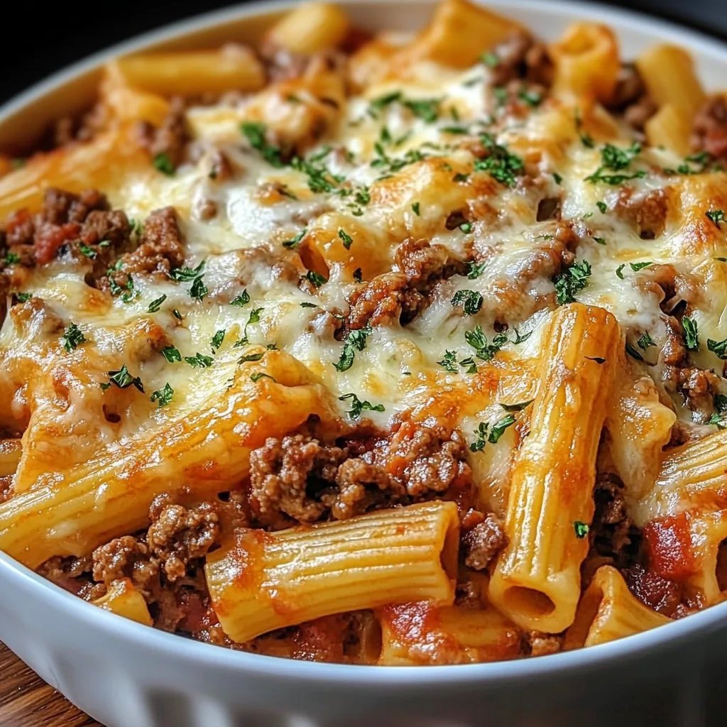 Nudelauflauf mit Feta Hackfleisch