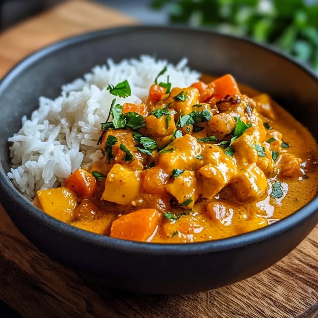 Veganes Kürbis Curry mit Kokosmilch