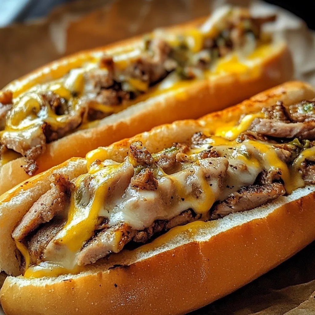 Hähnchen Cheesesteaks