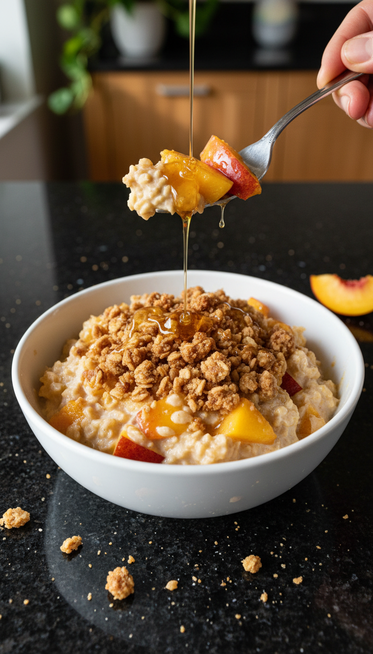 Pfirsich Crumble Overnight Oats​