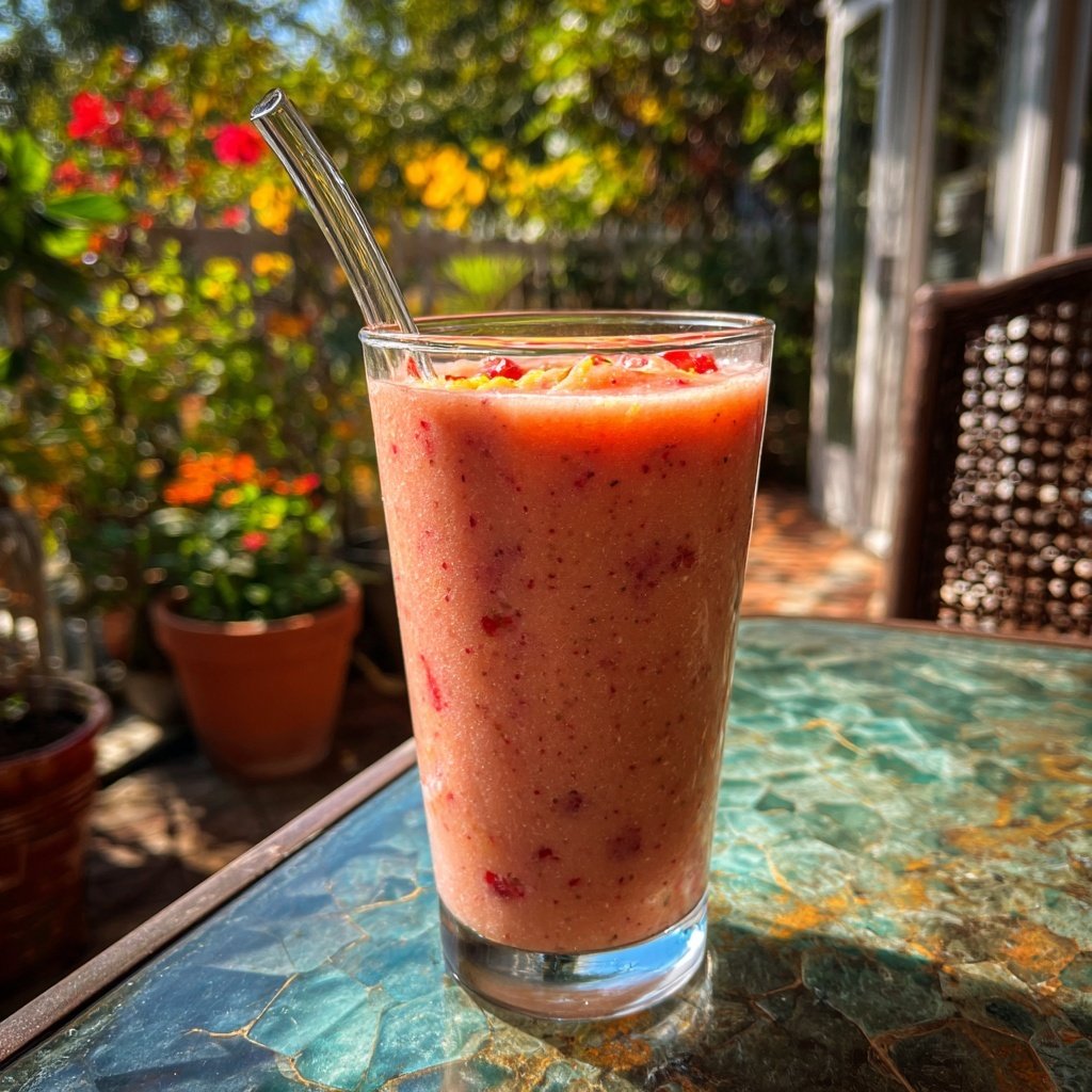 Erdbeere-Banana Frühstücks-Smoothie