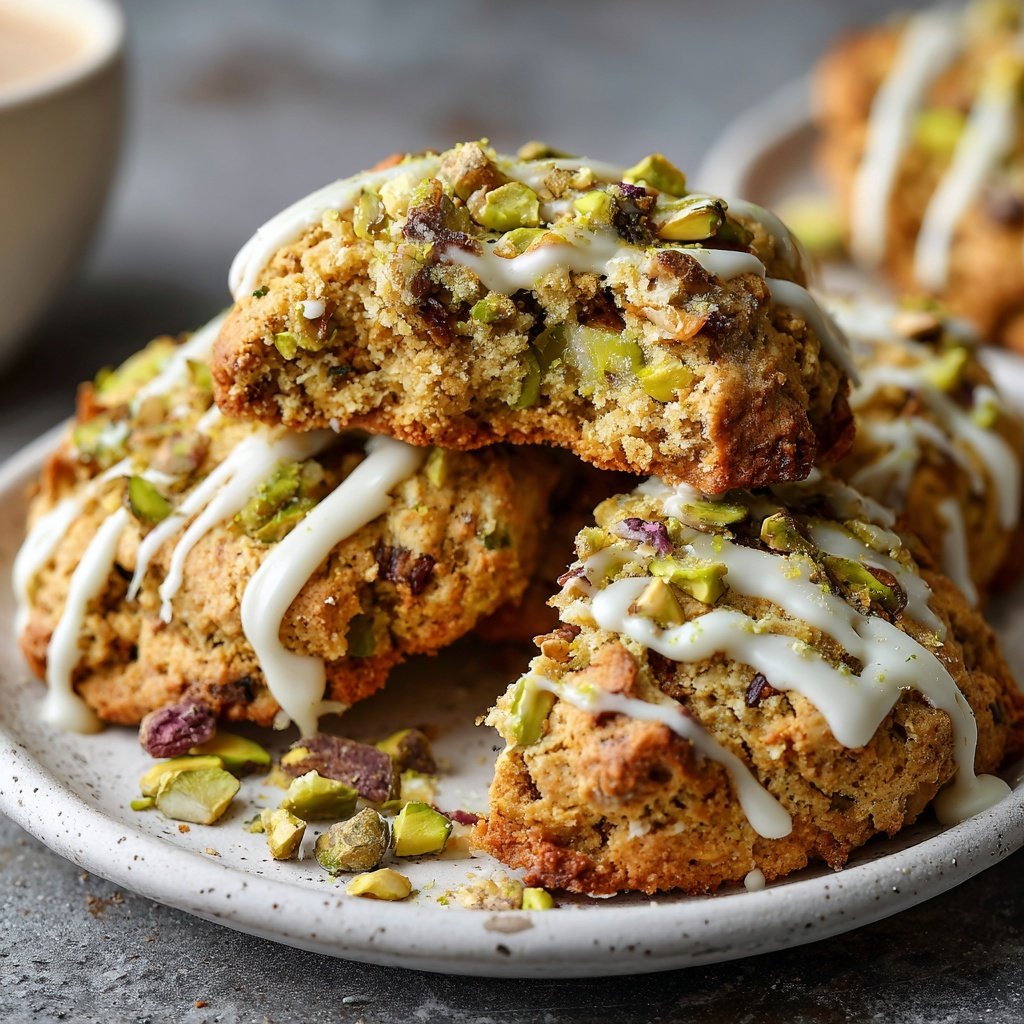 Pistazien-Plätzchen mit weißer Schokolade​