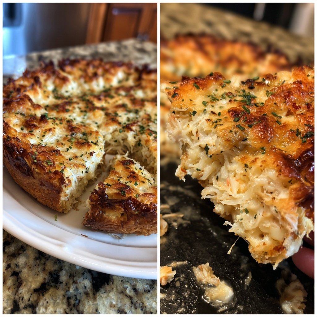 Krabbenkuchen mit Remoulade Soße