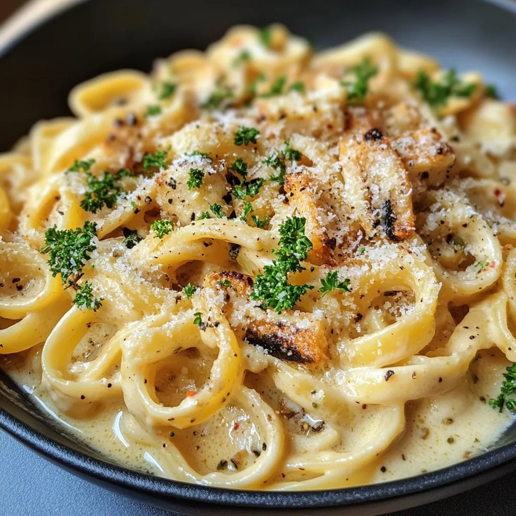 Datenight Pasta mit Brokkoli, Speck und Pilzen