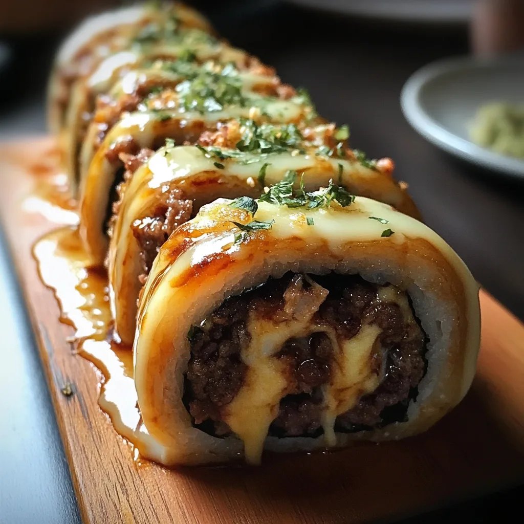 Hackfleisch-Käse-Rolle