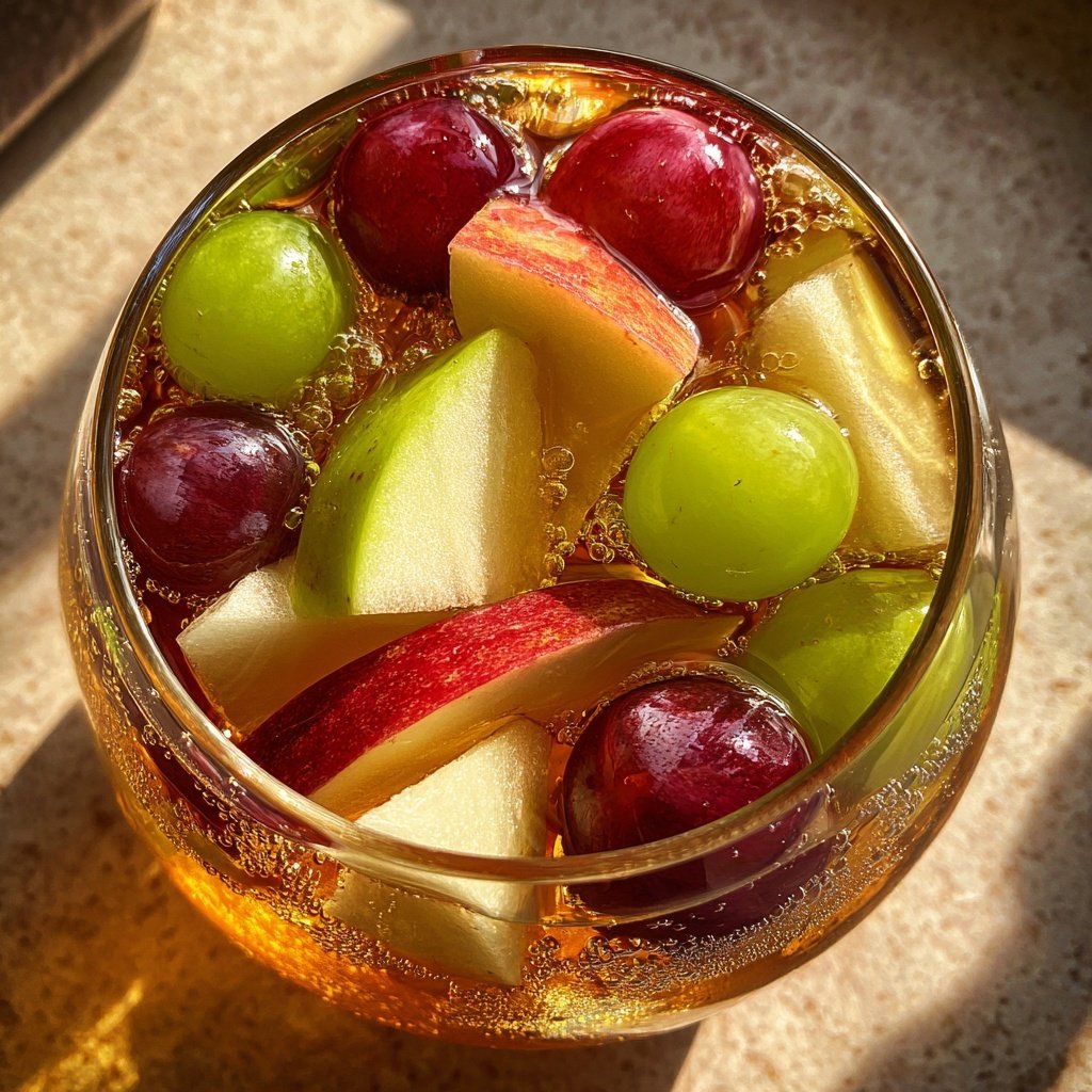 Apfel-Trauben-Bowle mit Ginger Ale