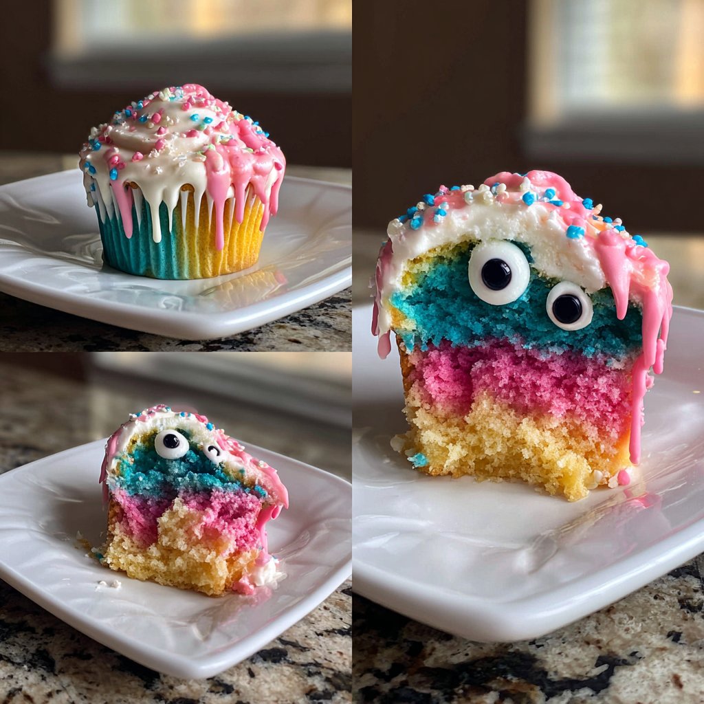 Vivid Rainbow Cupcake Layers