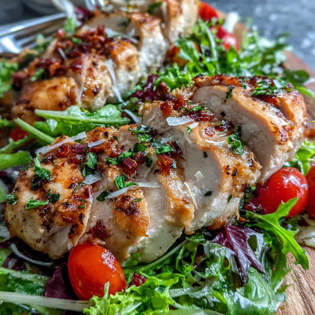 Gegrillte Putenbrust auf Salat