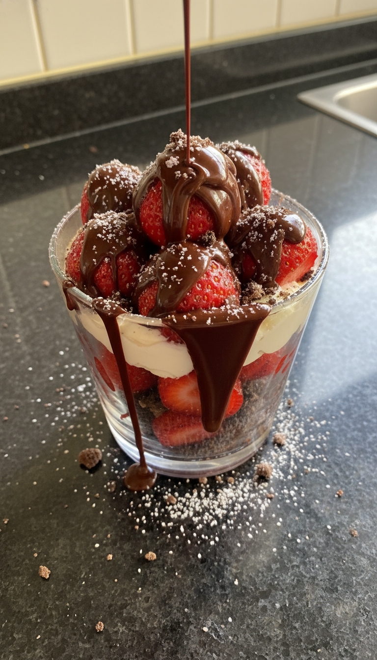 Gourmet Schoko Erdbeer Becher​