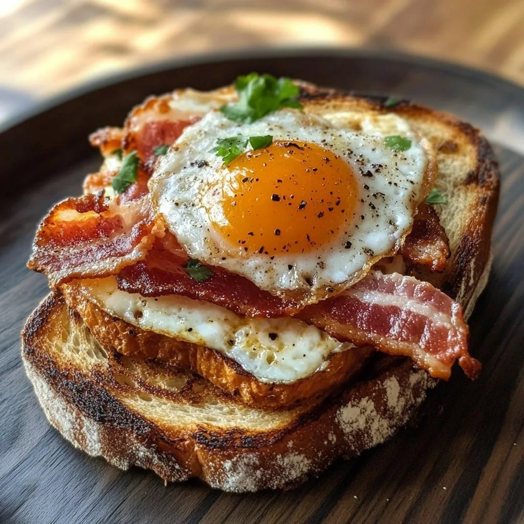 Rustikaler Bacon & Ei Toast-Teller: Ein Unglaubliches Ultimatives Rezept für 4 Personen