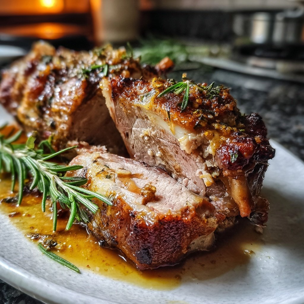 Roastlamm mit Rosmarin Jus