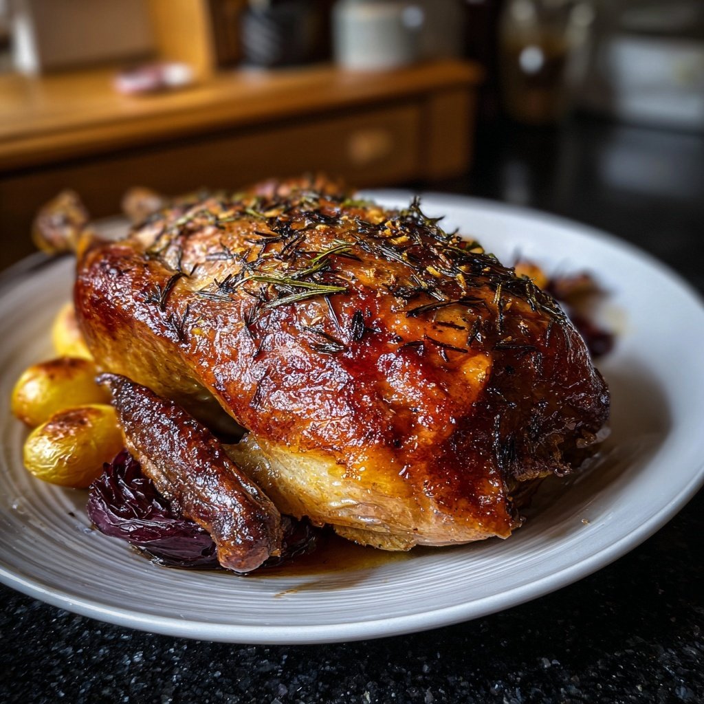 Festliche Weihnachtsgans mit Rotkohl und Klößen​