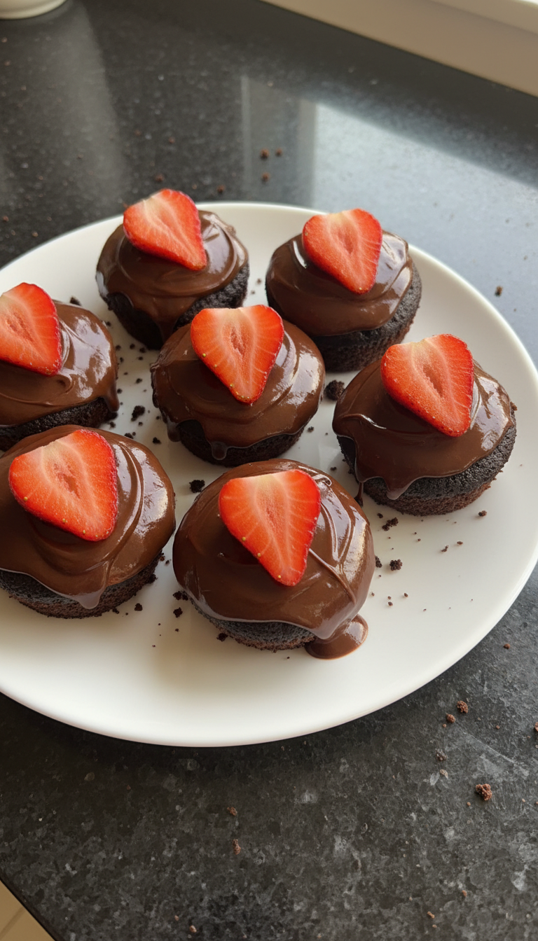 Erdbeer Schoko Cupcake Bissen​