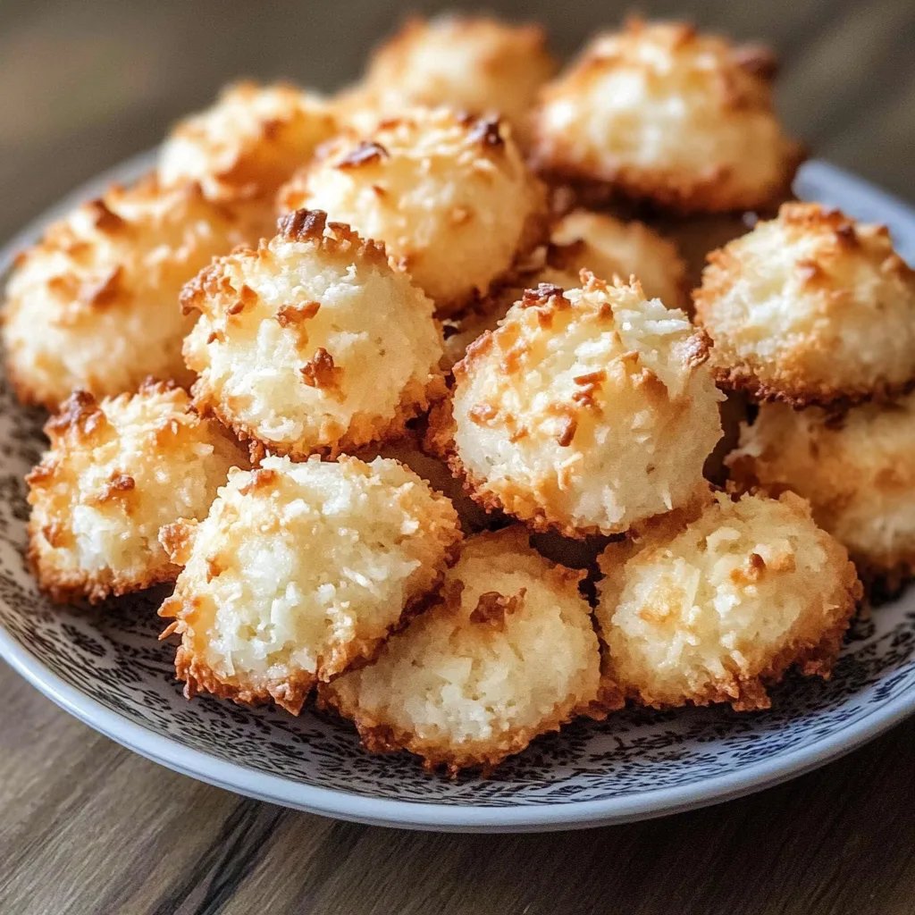 Einfache vegane Kokosmakronen
