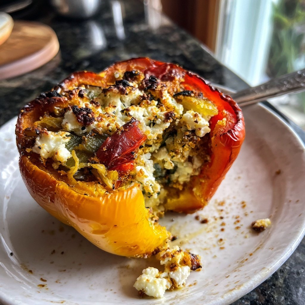 Gefüllte Paprika mit Feta Airfryer